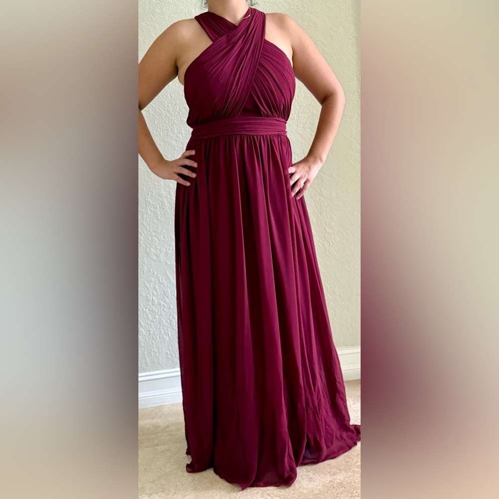 Elegant Burgundy Maxi Skirt